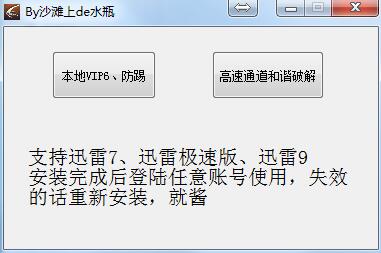 迅雷补丁秒升VIP6 高速通道、离线可用 支持迅雷9